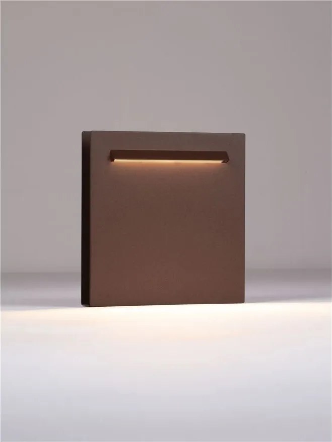Mini Stalp de exterior LED 2700K, IP67 RECTO H-23cm corten