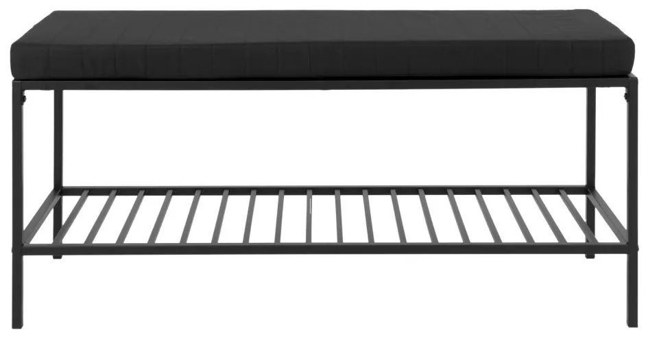Vita bench, negru, cu picioare negre, 100x36x48,5 cm