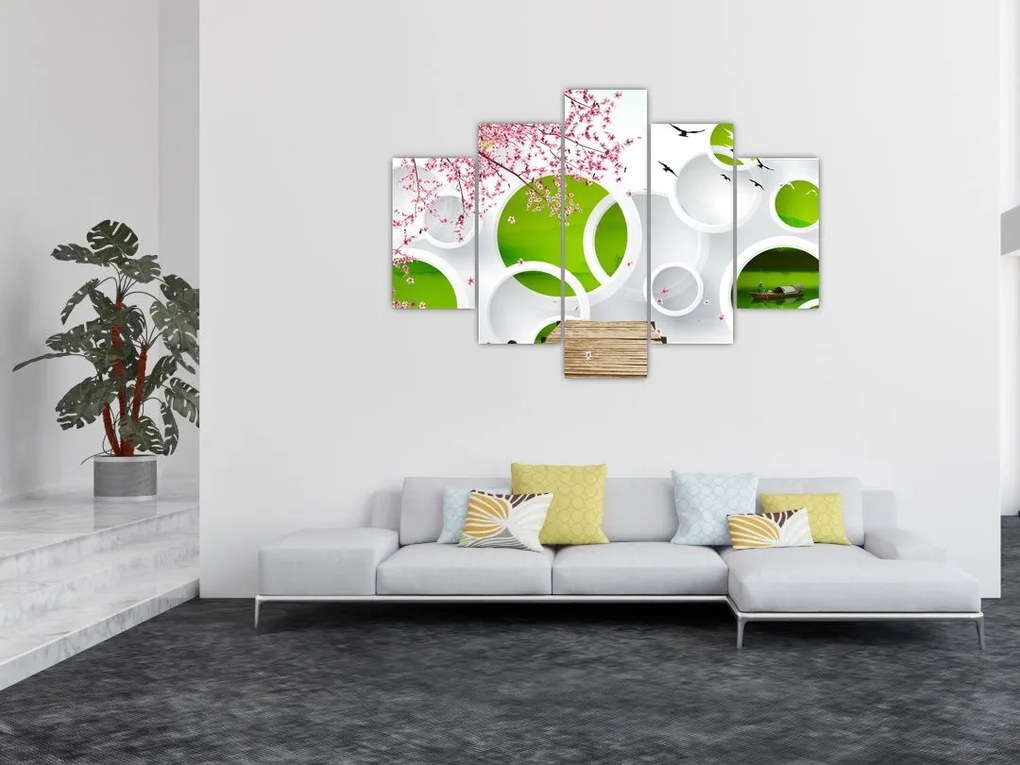 Tablou - Ponton peste lac (150x105 cm)