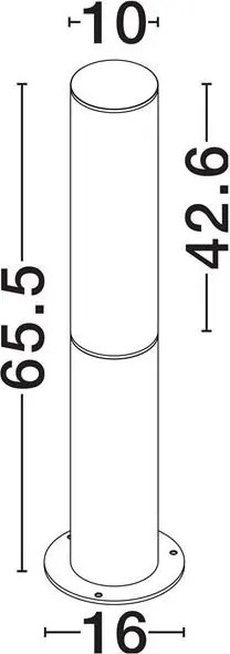 Stalp LED exterior din aluminiu IP65 Iman H-65,5cm