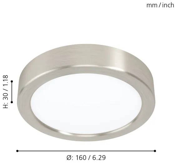 Eglo 99218 - Plafonieră LED FUEVA 5 LED/10,5W/230V
