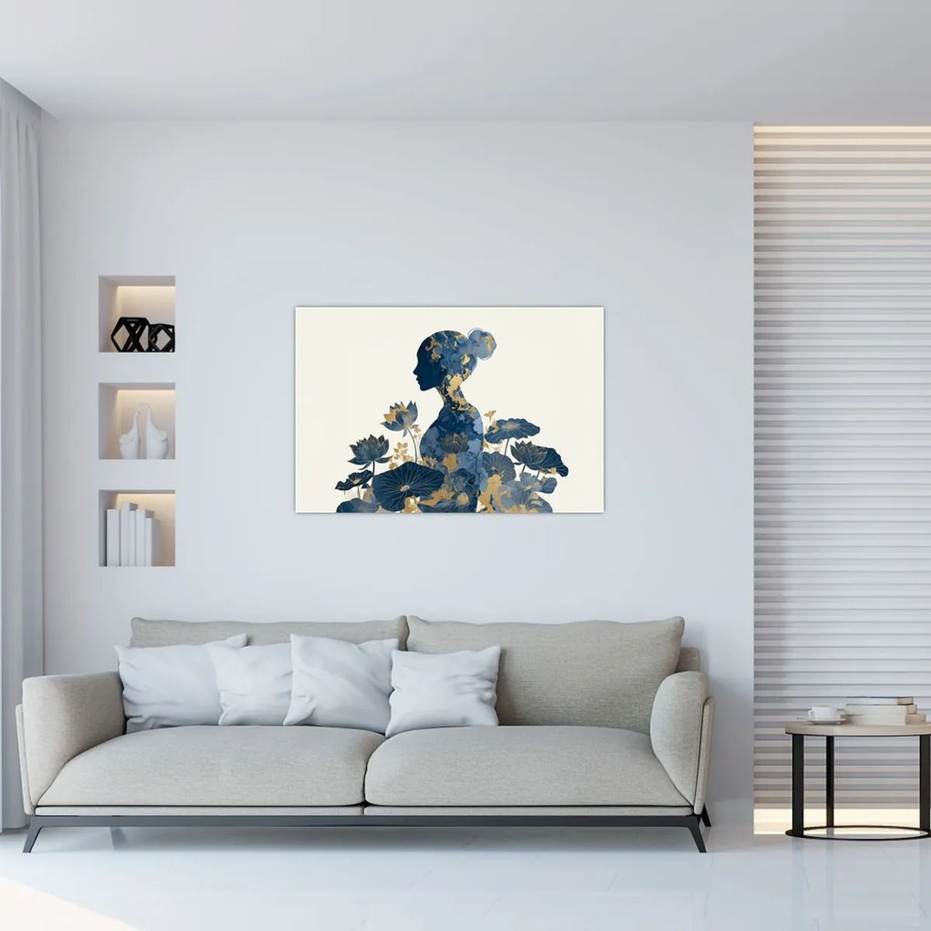 Tablou - Profil de femeie din marmură (90x60 cm)