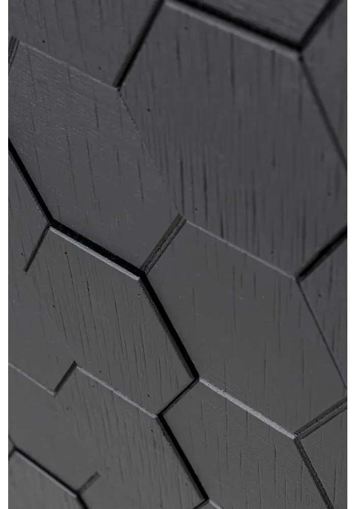 Comodă neagră joasă din lemn de pin 140x58 cm Linc – White Label