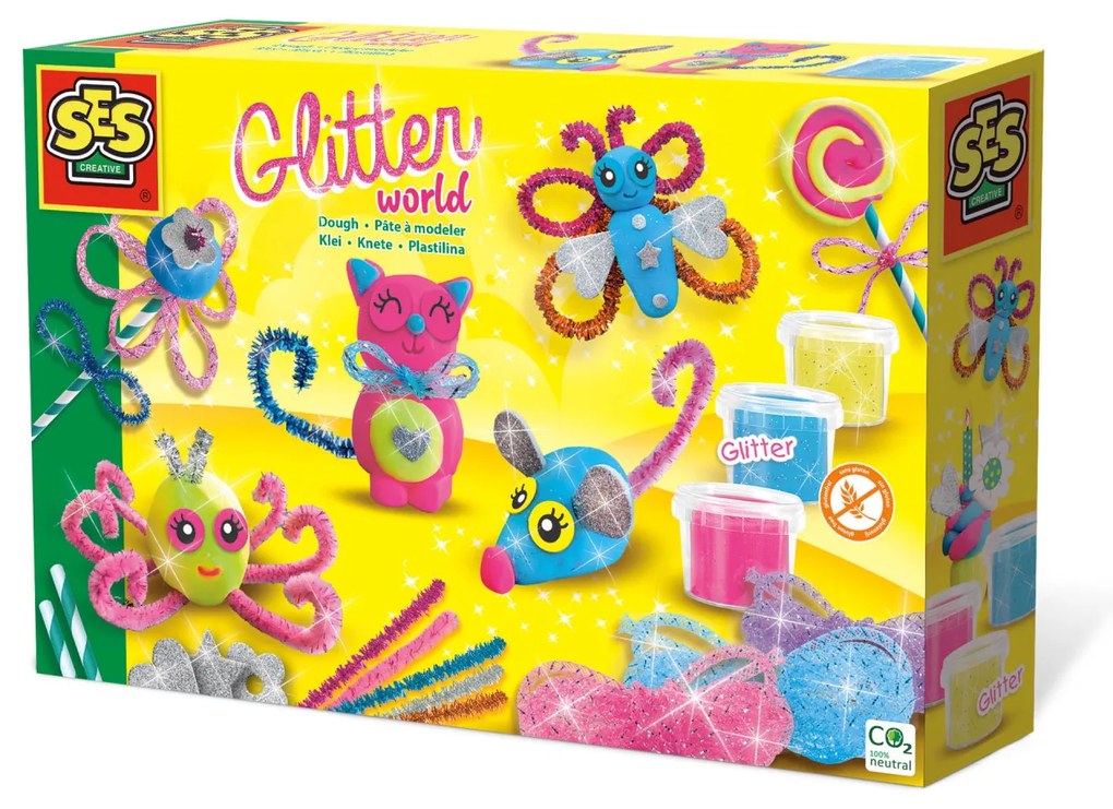 Set creativ - Lumea cu sclipici din plastilina