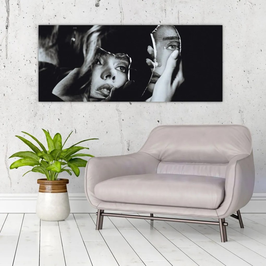 Tablou - Privind în oglindă (120x50 cm)