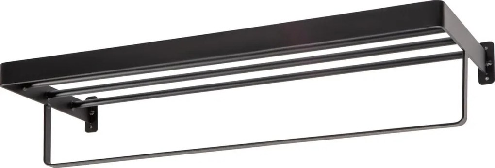 Cuier de perete pentru prosoape HANDY 60x22 cm, negru