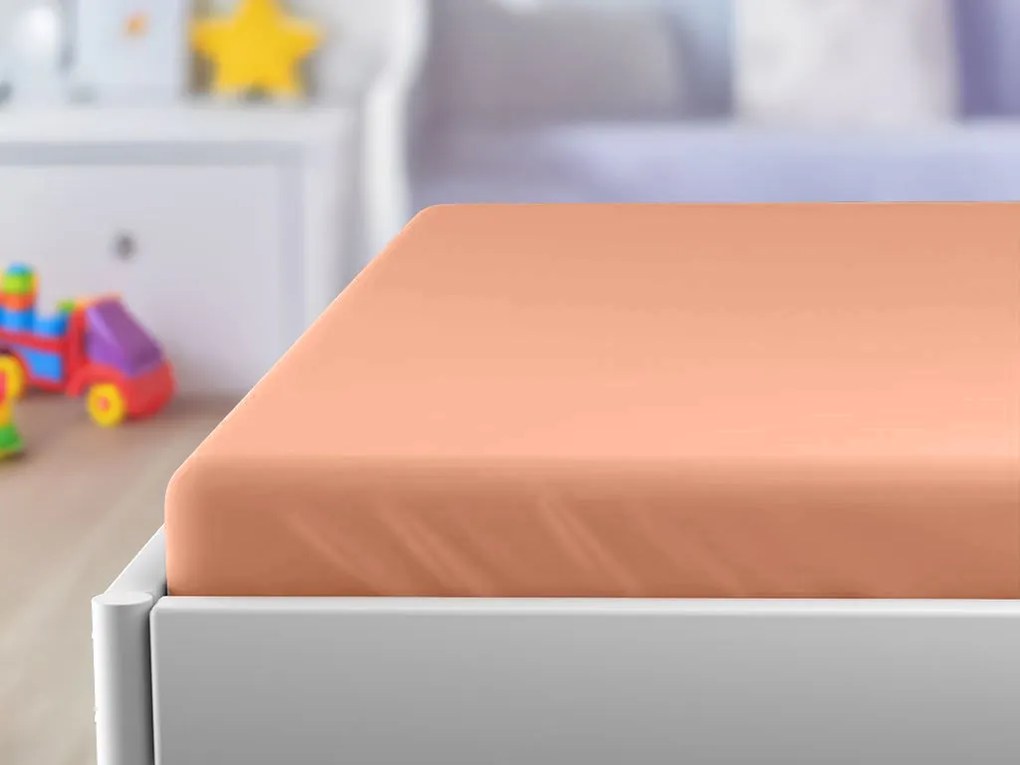 Cearsaf Jersey pentru patut copii cu elastic 70x140 cm Caisa