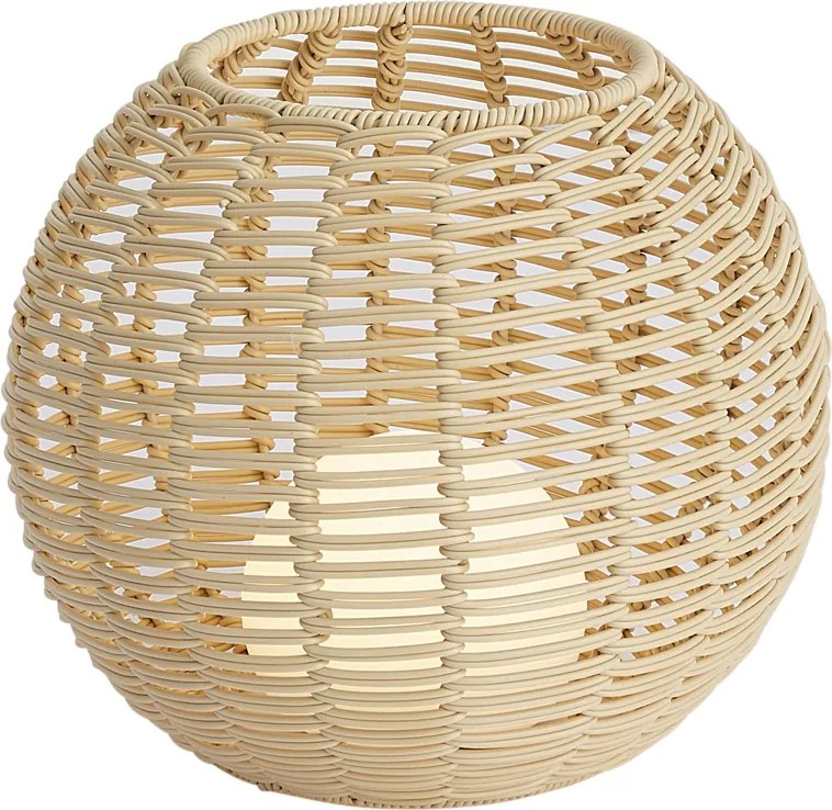 Lampă de masă de exterior bej 30cm, inclusiv LED reîncărcabilă cu USB-C IP44 - Oli