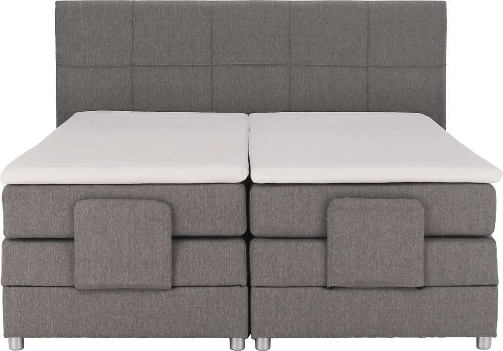 Pat electric reglabil, arcuri, gri, 160x200, MURKO NEW
