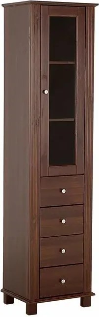 Dulap coloana pe pardoseala 45 cm cu 4 sertare si 1 usa Comad Retro maro