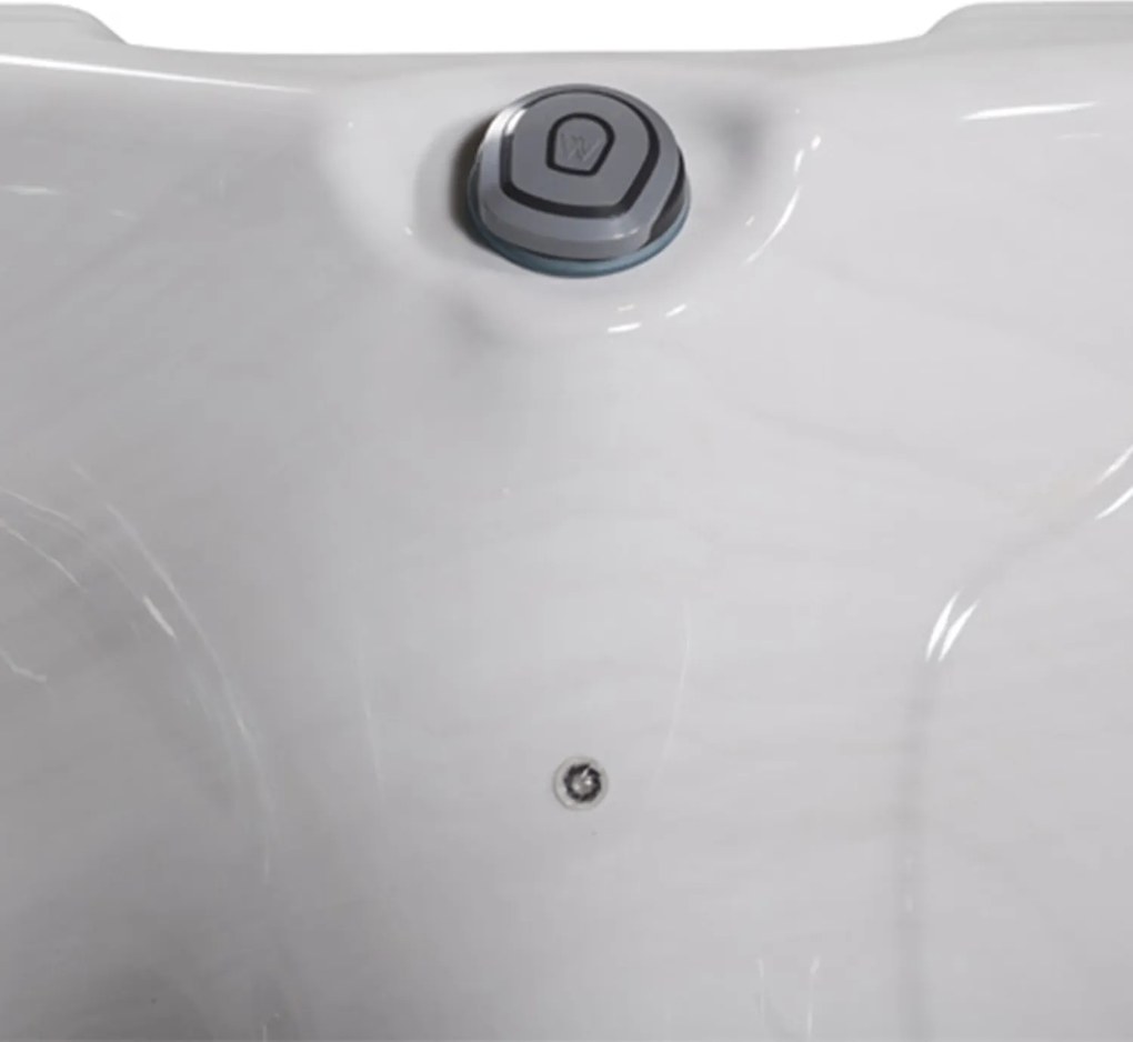 Minipiscina Malaga Life Deluxe alb lucios, Wellis, sistem stereo myMusic, 6 locuri, 218   218 cm