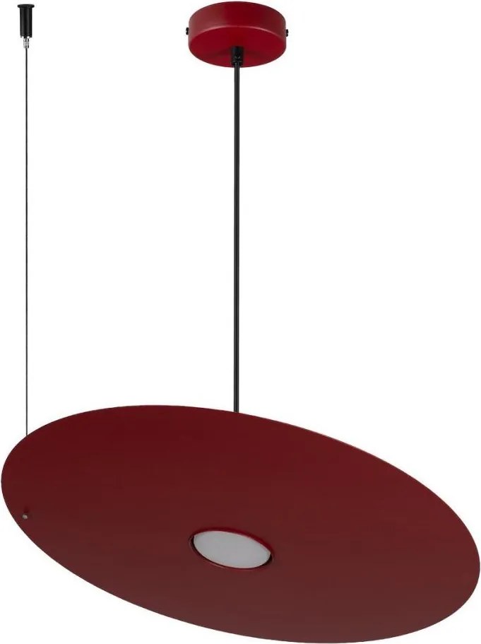 Lustră suspendată pe cablu PIATTO 1xGX53/15W/230V, diametru 45 cm, bordeaux