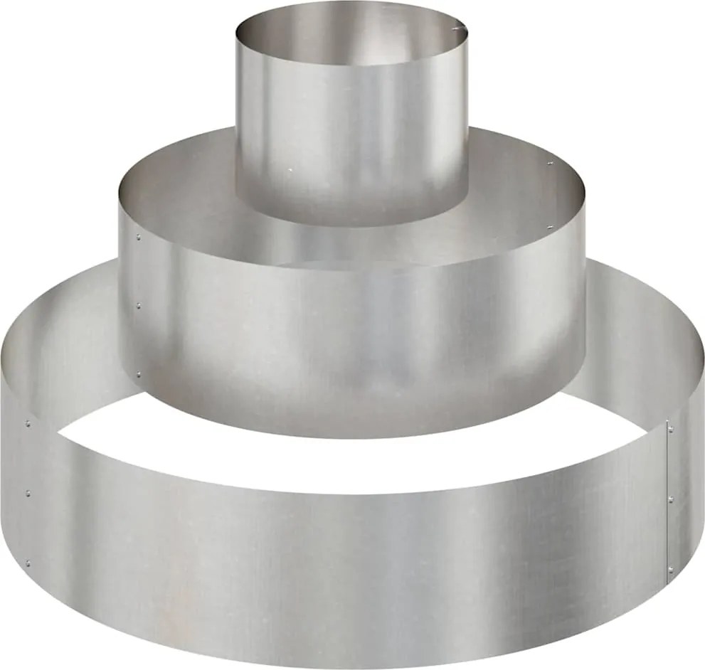 vidaXL Vază pentru Grădină Argintiu 90 x 90 x 20 cm Oţel inoxidabil