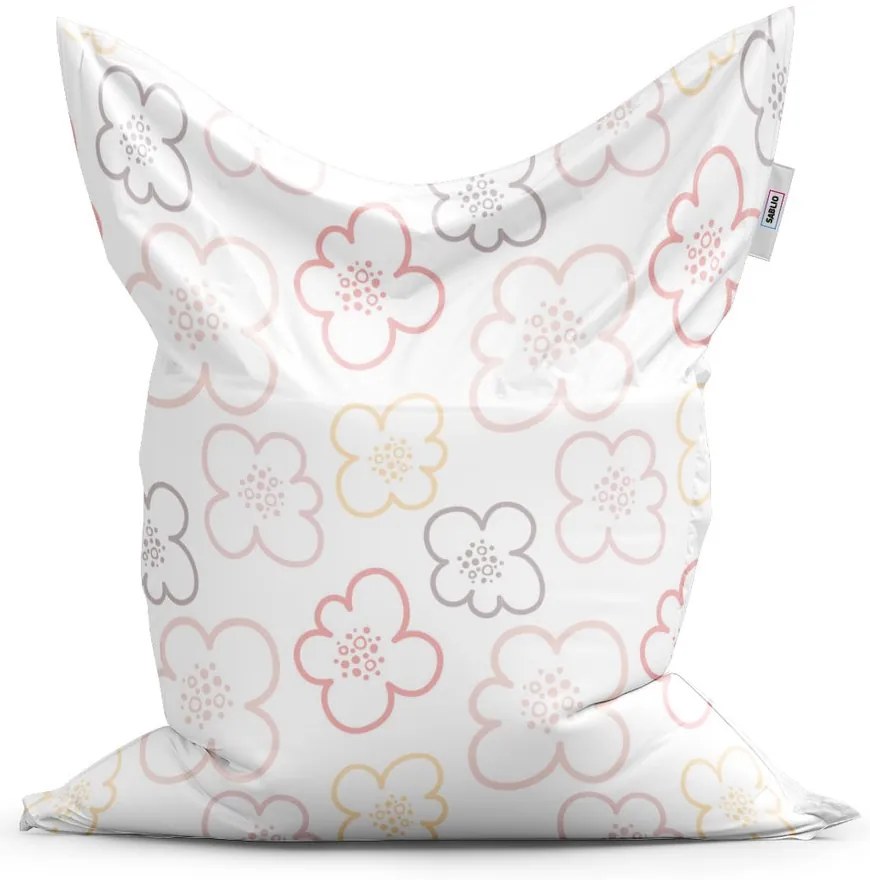 Sac de șezut Classic flori pentru copii - pentru copii, crem