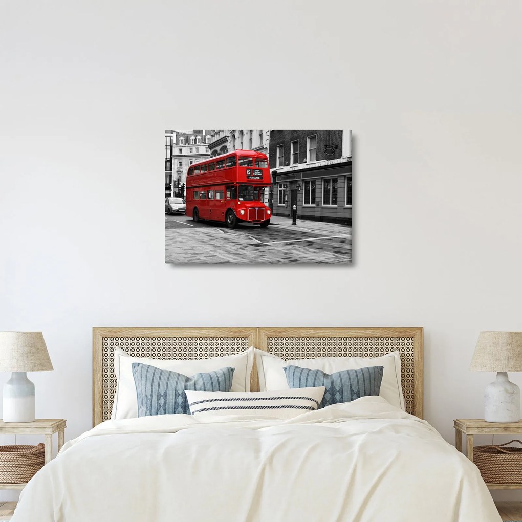 Tablou - Londra cu autobuz (70x50 cm)
