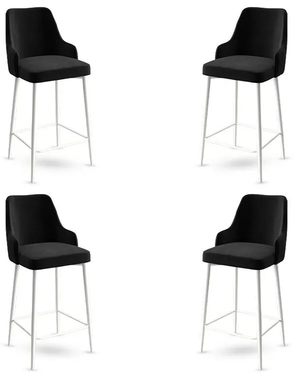 Set de scaune de bar Enox Black and White, 4 buc.