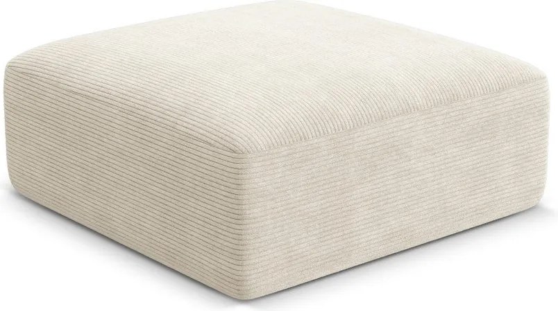 Taburet bej cu tapițerie din catifea reiată Campi – Cosmopolitan Design