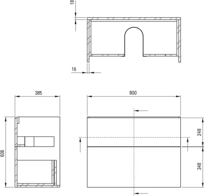 PRIZMA – Mobilier de Baie Fără Blat, STU_NU81 Finisaj Nero Mat 🛁✨