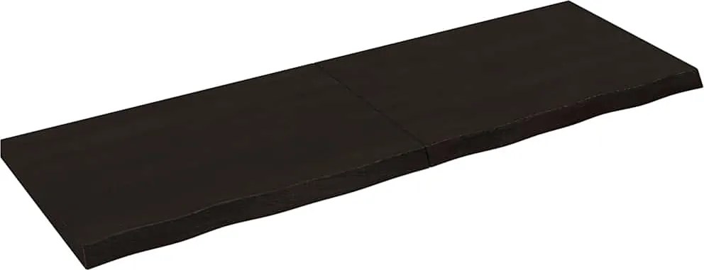 vidaXL Blat de baie, maro închis, 180x60x(2-6) cm, lemn masiv tratat