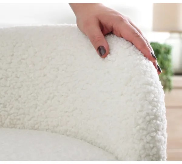 Taburet MIKI, Ø 46 cm, alb