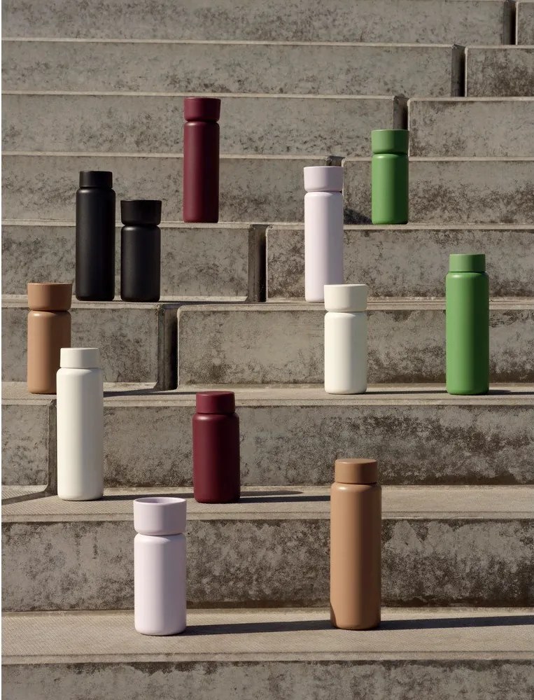 Cană termos burgundy din oțel inoxidabil 400 ml Singles – Zone