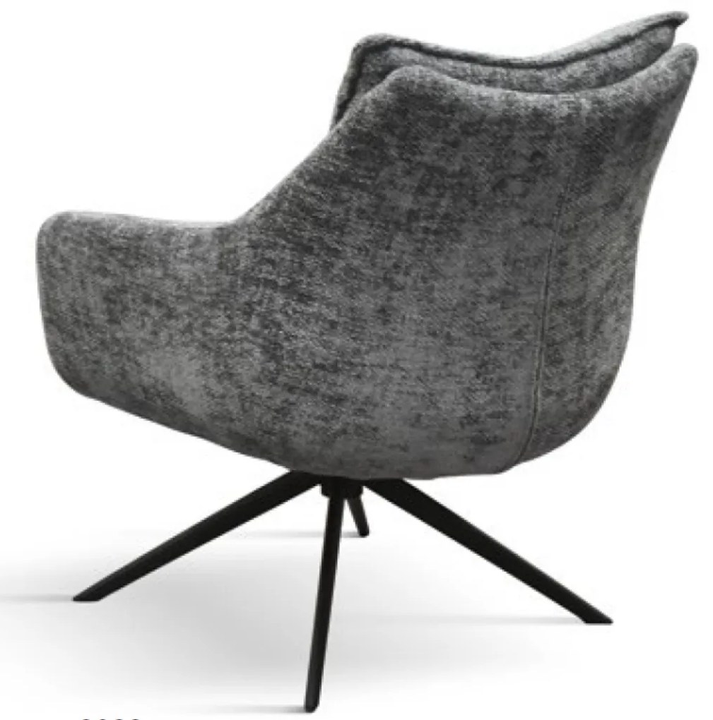 Fotoliu Magnum, structura metalica, din tesatura - NEGRU