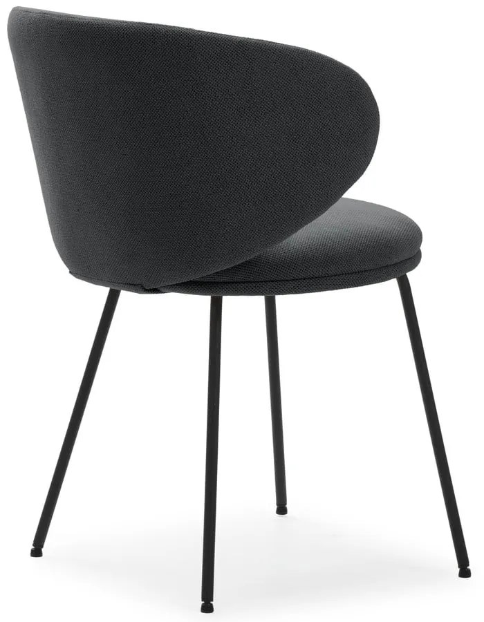 Set de scaune de sufragerie gri închis 2 buc. tapițat Rush – Marckeric