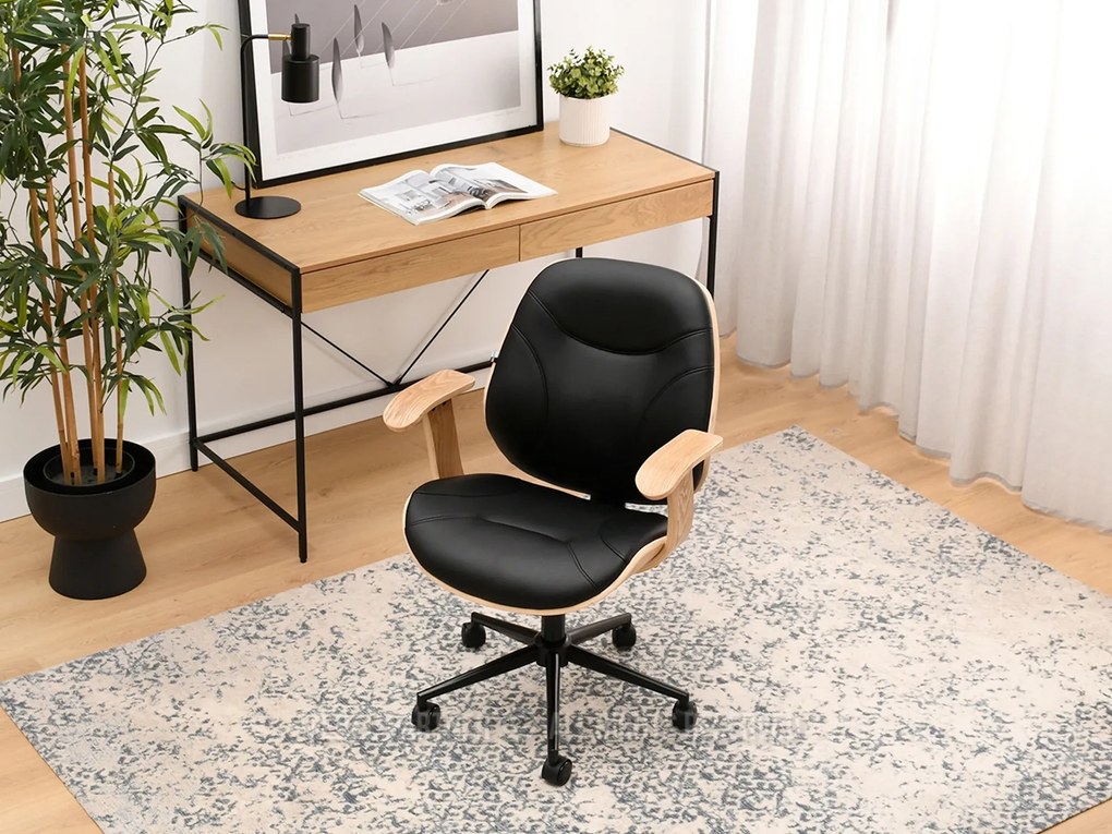 Fotoliu Raynold (stejar negru + negru). Promo -10%. 1110533