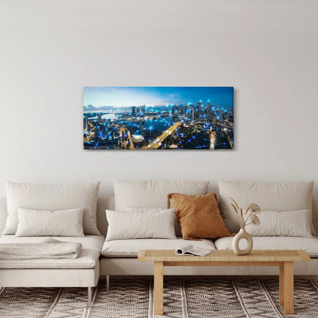 Tablou - Rețeaua orașului (120x50 cm)