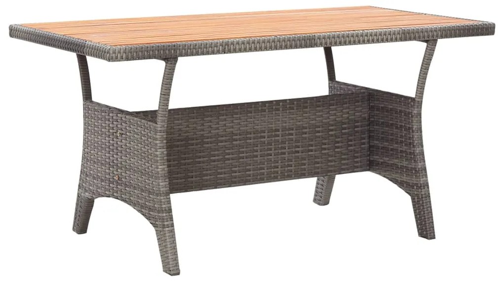 vidaXL Masă de grădină, gri, 120x70x66 cm, lemn masiv de acacia