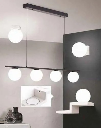 Lustra LED dimabila cu 4 surse de lumina SNOWBALL