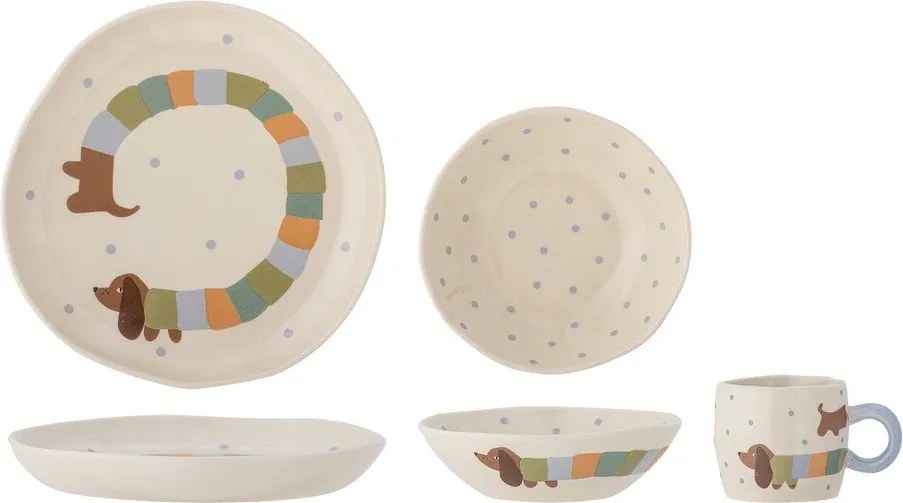 Set de veselă pentru copii 3 buc. din gresie Charlie – Bloomingville Mini