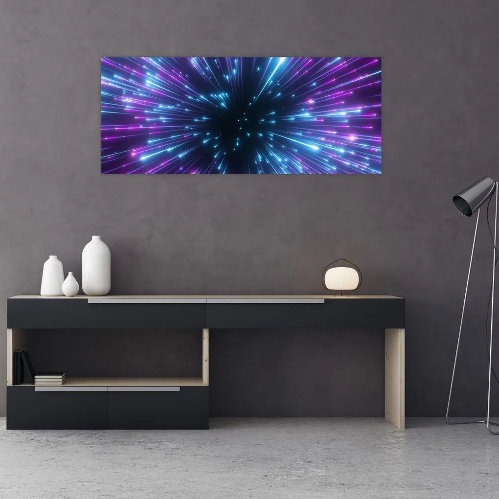 Tablou - Spațiu neon (120x50 cm)