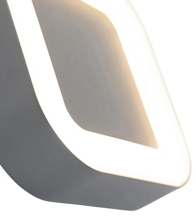 Lampă de perete și plafon gri pătrat IP54 - Ariel