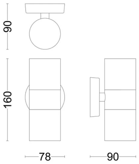 Aplică de exterior Philips KYLIS 2xGU10/25W/230V IP44