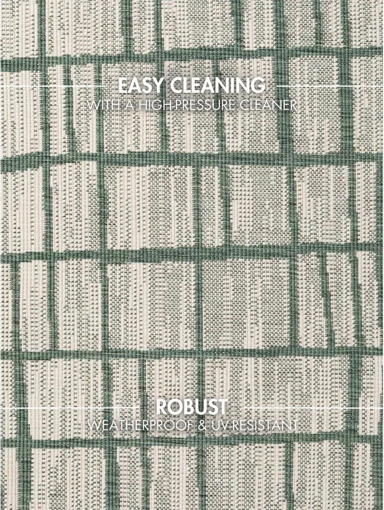 Covor pentru exterior și interior verde/crem rotund ø 200 cm Haringey Crouch – Ted Baker