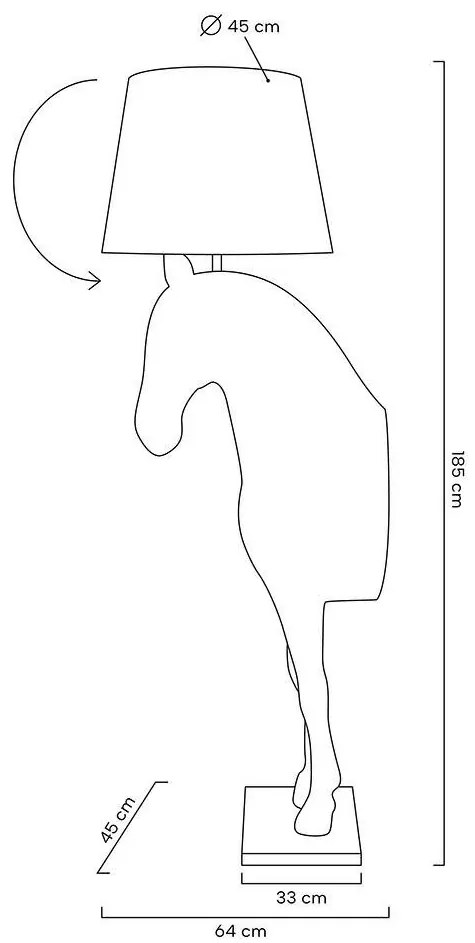 Lampadar super modern Horse M alb