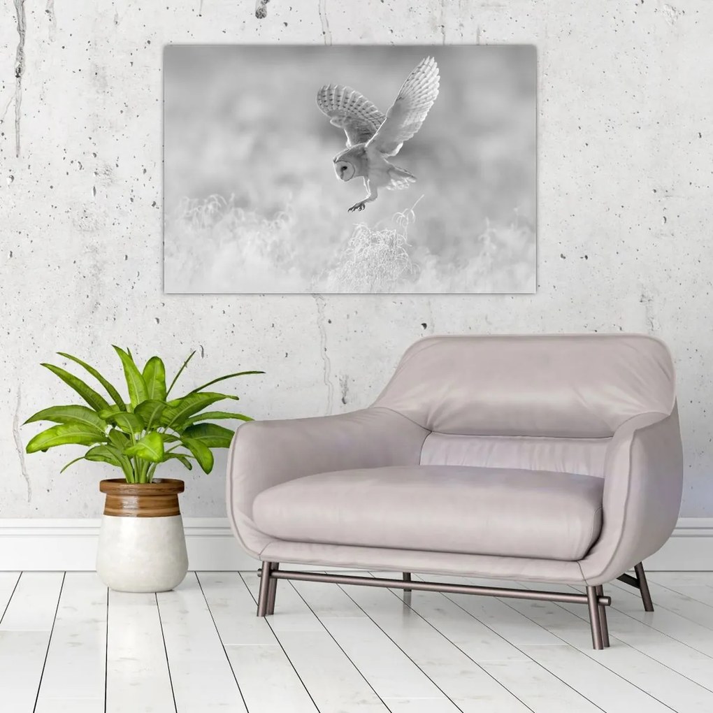 Tablou - Bufniță în câmp (90x60 cm)