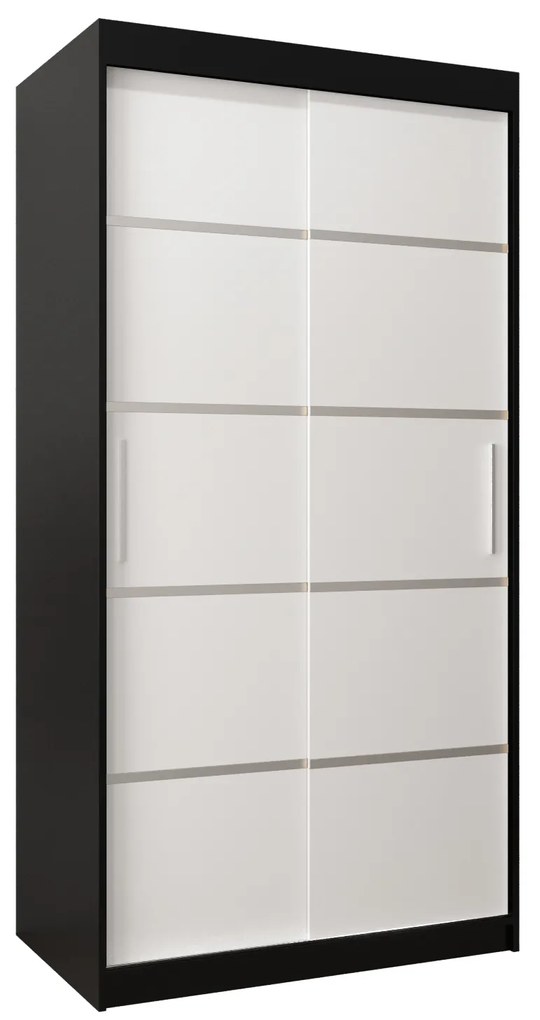 Dulap de haine 120 cm Verika 1 120 (negru + alb). 1063692