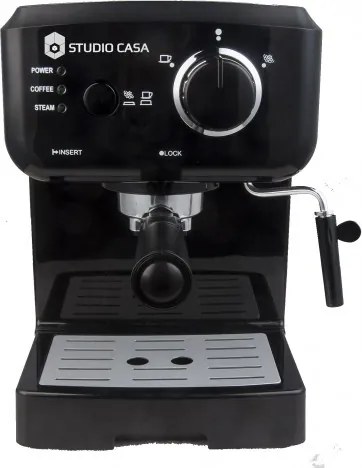 Espressor cu pompa Studio Casa Caffe Crema SC1901, 1140 W, 15 bar, 1.25 l, Negru