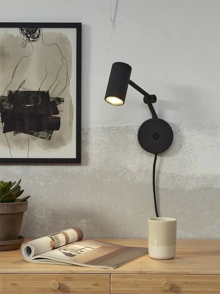 Aplica de perete metal design modern Montreux negru