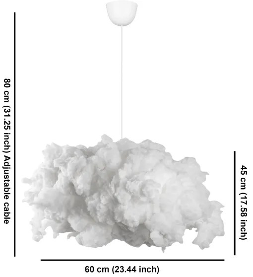 Lustră pe cablu SERENITY 1xE27/40W/230V alb
