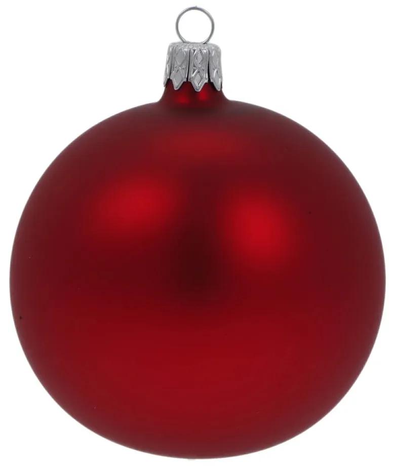 Set de 3 globulețe roșii de Crăciun din sticlă Ego Dekor