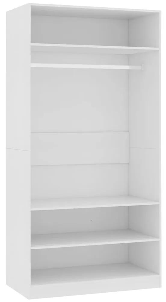 800225 vidaXL Șifonier, alb, 100x50x200 cm, lemn prelucrat