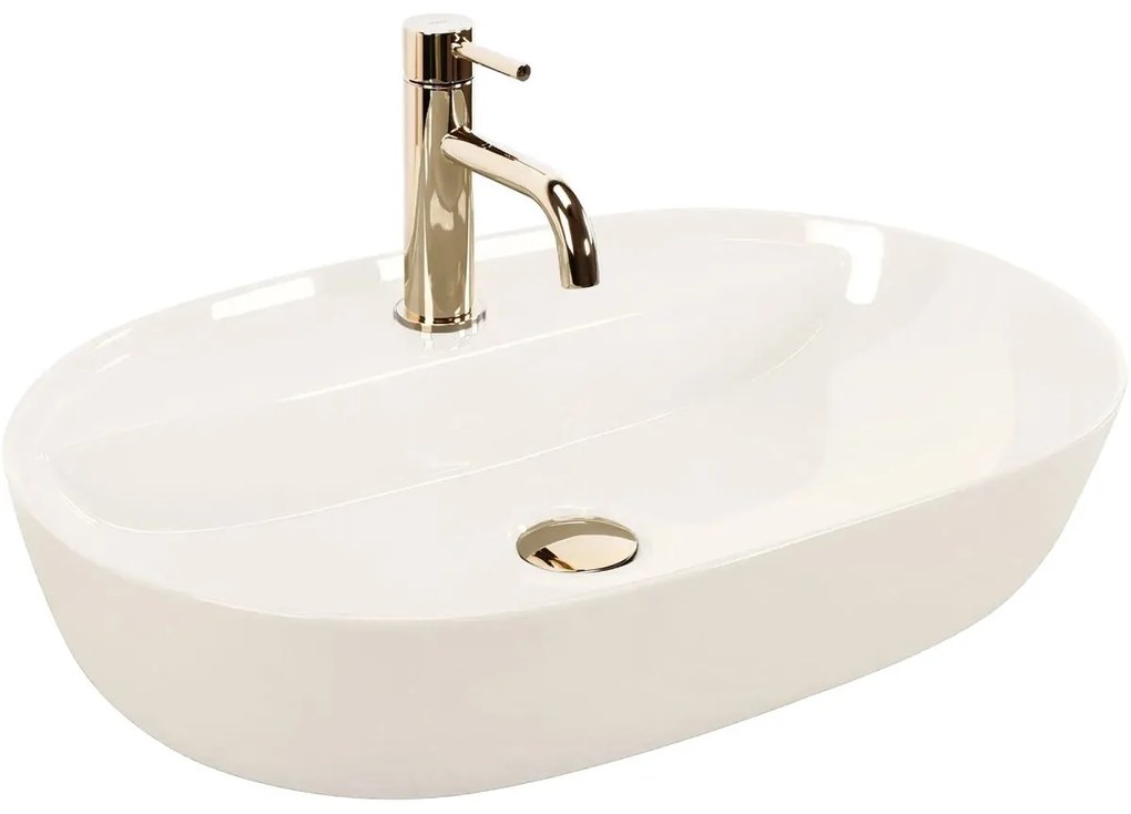 Rea Aura lavoar 60.5x40.5 cm ovale de blat maro bej REA-U4589