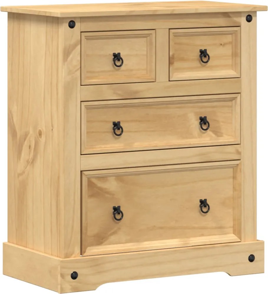 vidaXL Dulap cu sertare „Corona”, 80x43x91 cm, lemn masiv de pin