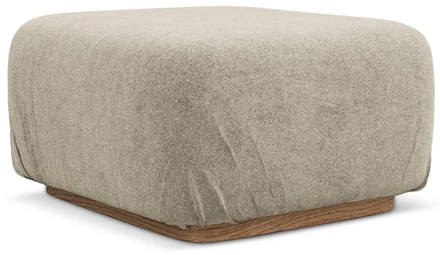 Taburet modular bej cu tapițerie din țesătură bouclé Ailani – Makamii