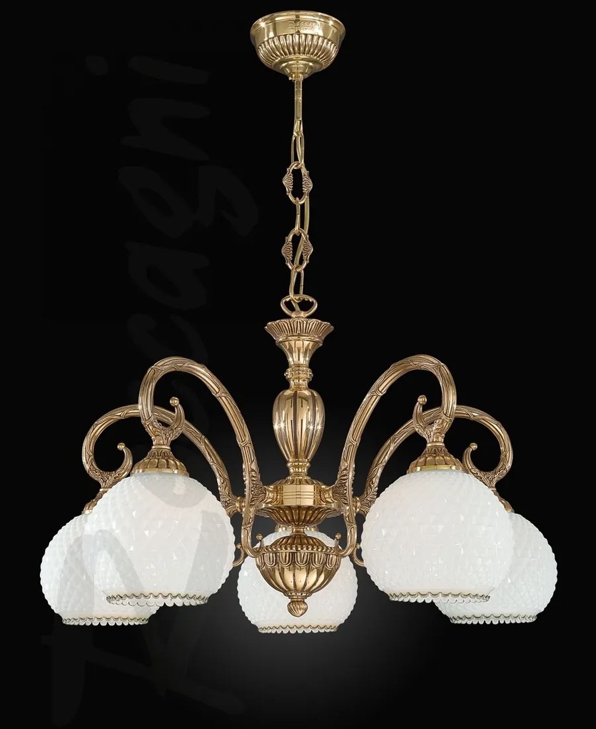 Candelabru din alama cu 5 brate design italian 8500