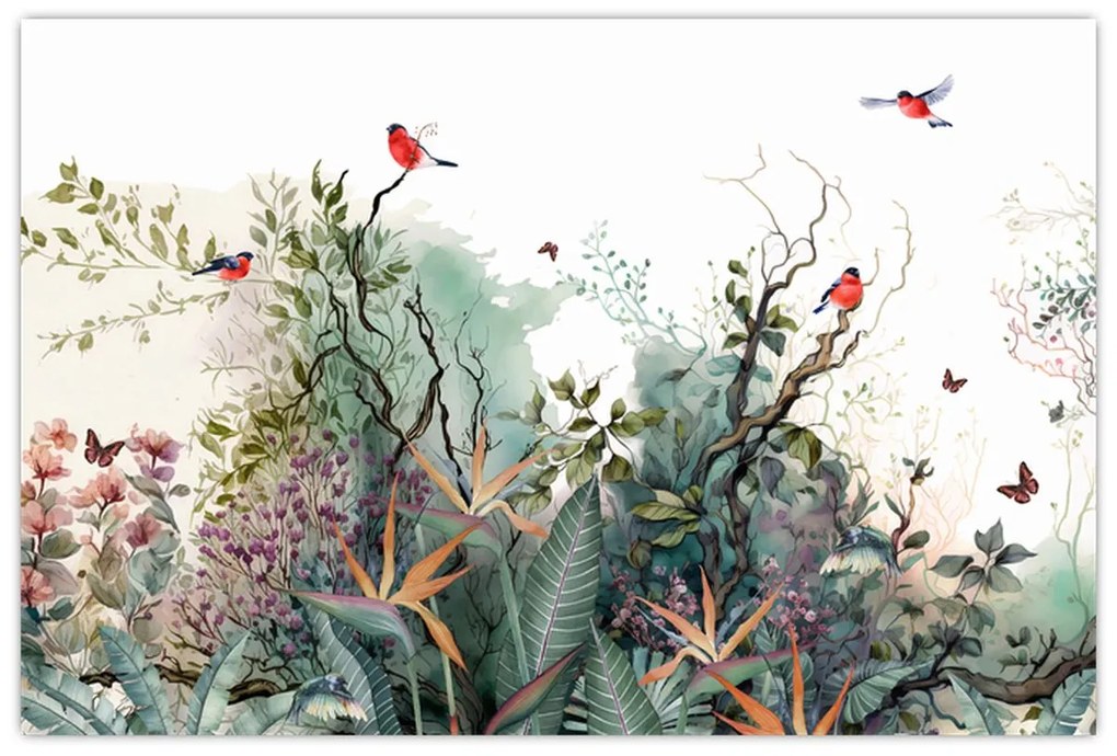 Tablou - Peisaj natural, acvariu (90x60 cm)
