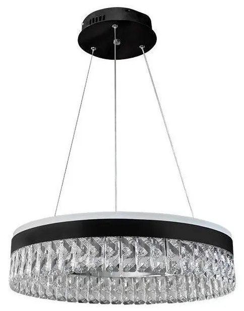 Lustră LED dimabilă pe cablu LED/90W/230V 3000-6500K negru + telecomandă